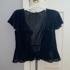 Black cheetah blouse